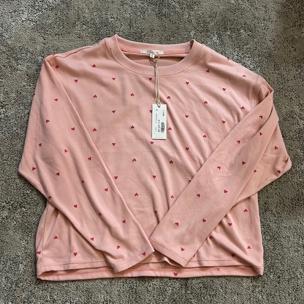Z Supply Happy Heart LS Top XS